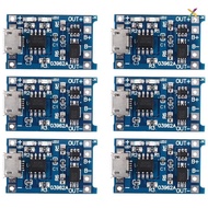 6PCS for  Charging Module with Battery Protection 18650  5V Micro-USB 1A Charge Board for 18650 oudh