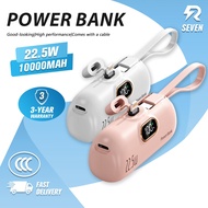 CCC Capsule power bank 10000mAh Mini Portable Powerbank With Ip Type-C Cable 100% original Display
