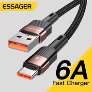 Essager 6A 66W สายชาร์จ สาย ชาร์จเร็ว fast charge type c แท้  for samsung 5A xiaomi huawei type c to usb สายชาร์ทเร็ว  fast charger