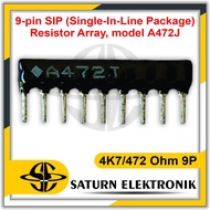 Network Resistor Array Resistor/RPACK A472J 4K7 472 Ohm 9 PIN 8 Resistor