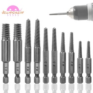 Screw Extractor Set,10 Pcs Screw Extractor,1/4inch Hex Shank Broken Screw Extractor,Screw Remover & 