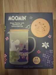 MOOMIN 玻璃水壺連竹蓋 960ml
