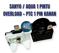 PTC Relay dan overload kulkas Sanyo Aqua 1 pintu Relay kulkas aqua 1 pintu