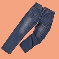 Men's Fading Whisker standard regular Jeans - prewash retro whisker fading denim pants