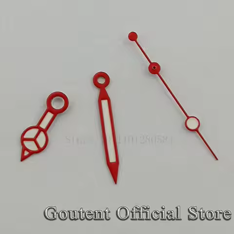 Goutent High Quality Red Watch Hands Green Luminous Hand Fit ETA 2836 2824 DG2813 3804 Miyota 8215 8