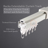 Jurudecor Racka Extendable Curtain Track | Adjustable Track | Curtain Rail | Flexible Curtain Track