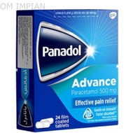 PANADOL ADV BESAR 500MG 12'S/EXTEND CAPLET 665MG 6'S/FOR CHILDREN 12'S/MENSTRUAL 224381/ REG 10'S/ SOLUBLE 4'S 209401