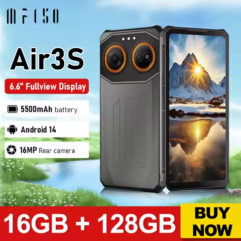 IIIF150 Air3S Rugged Machine 16GB(4+12) 128GB 16MP Camera 5500mAh Android 14 Ultra-Thin Rugged Globa