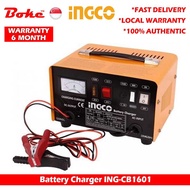 INGCO Battery Charger ING-CB1601 Input voltage(V):1~220-240 Frequency（HZ):50/60 Charging voltage(V):12/24 Rated current(
