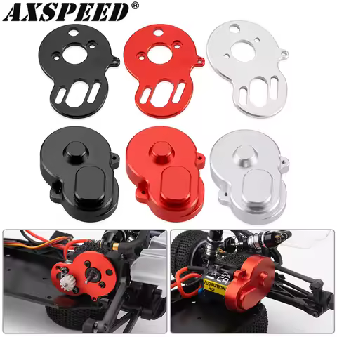AXSPEED Metal Transmission Gearbox Gear Cover Housing Motor Mount 14T-18T for 1/24 Micro-B 2WD RC Bu