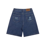 พิมพ์โลโก้ที่ได้รับแรงบันดาลใจจาก Jennie กางเกงยีนส์ ลำลอง สูง เอว ขาตรง ผู้หญิง กางเกงขายาว Comma W