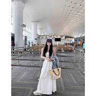 2-Strap DRESS MIXED WITH jean SHIRT 031 Material: kate dress + jean shirt 2 Sizes: S-M