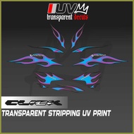 ❏ ☜ TRANSPARENT CLICK 125 V2 FIRE DECAL