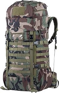 75L Tactical Backpack with Internal Frame, MOLLE, and Hydration System