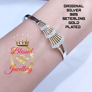 Gelang Perak Asli 925 Lapis Emas - Bangle