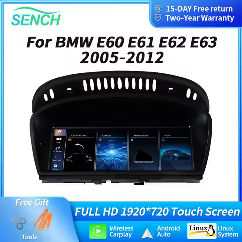 Linux System 8.9'' SENCH Car Multimedia For BMW E60 E61 E62 E90 E91 E92 2005-2012 HD Touch Screen Bu