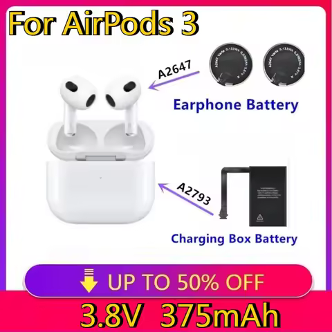 New High Quality A2647 Replacement Battery for Apple Airpods 3 A2564 A2565 for Air Pods 3 Rechargeab