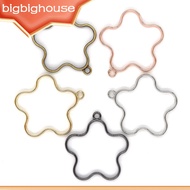 15pcs Pendant Press Frame Geometric Star Jewelry Bezel DIY Open Back Accessory Necklace Shape