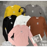 Long-sleeved paris t-shirt long-sleeved imported t-shirt with long paris crop top