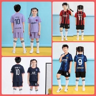 Kids football jersey set Barcelona AC Inter Milan Chelsea Short sleeve shorts Breathable Fast drying