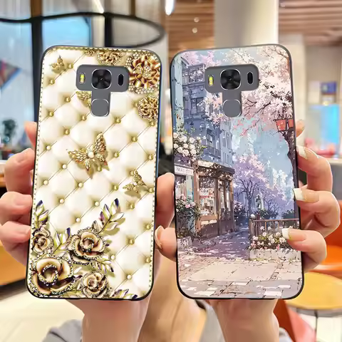 Black Case For ASUS ZenFone 3 Max ZC553KL Soft Shockproof Case New Viral Cute Pattern Shell Fashion 