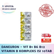 DANEURON 10 Tablets - Vitamin B1 B6 B12 B Complex Strips