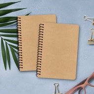 Chuyu 72K 牛皮線圈筆記/側翻筆記本/無印/素面牛皮(橫線)-80張