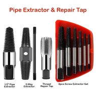 1/2" & 3/4" Broken Pipe Extractor Set 2 Way Damage Screw Tap Nut Remover