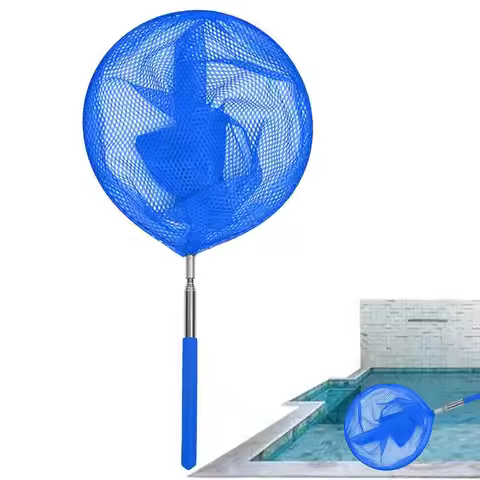 Swimming Pool Skimmer Net Telescoping Pool Skimmer Swimming Pool Cleaner Net Cleaning Leaves and Deb