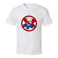 No Bozos Cartoon Tee Face Clown Funny Character Show Short Sleeve