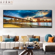 Abstract Night Architecture Oil Painting Modern Landscape Posters and Living Room Home Decoration Pr
