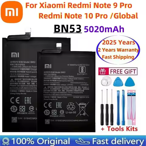 100% Original 5020mAh BN53 Battery For Xiaomi Redmi Note 10 Pro Global / Note 9 Pro Global Replaceme