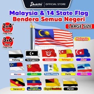 Desklife 2x4/3x6 Set Bendera Malaysia Semua 14 Negeri All State Country Flag Set Polyester Jalur Gem