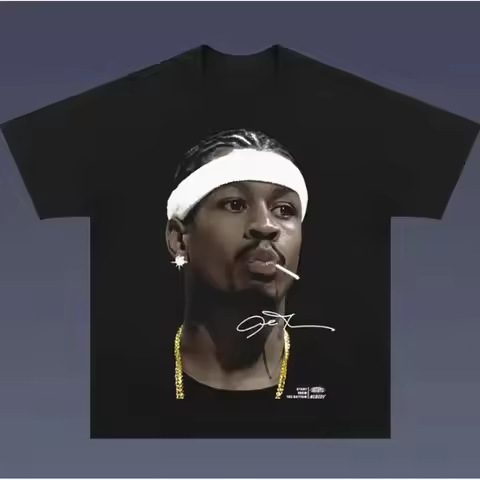 Gold Allen Iverson T-Shirt, Allen Iverson Vintage Tee, Basketball Shirt, Sweatshirt, Unisex T-Shirt,