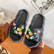 Inaso Sandal Fuji Slop Jelly Flat Wanita Sendal Baim Kodok Dewasa Rumah Karet Empuk Terbaru Kekinian