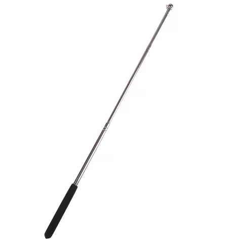 Professional Touch 1 Meter Head Telescopic Flagpole Stainless Steel Teacher Pointer Black