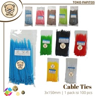 Cable Tie Cable Ties Cable Ties size 3mm*150mm (100 pieces)