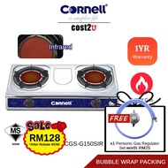 ✧Free Gift Cornell Infrared 2 Burner Gas Stove  CGS-G150SIR CGSG150SIR (Dapur Gas Cooker 煤气灶 煤气炉) PLPG❁