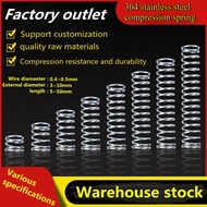 Compression spring SUS304 d0.5mm OD7-10mm length 5-50mm pressure spring Return spring Squeeze spring