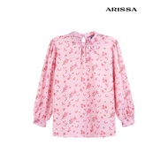 Arissa Women Superman Regular Fit Heavy Satin Printed Long Sleeve Blouse - ARS-13976