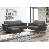 Shinya 3 +2 Seater Fabric Sofa with Stool