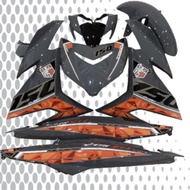 MAGIC BOY COVER SET Y15ZR Y15 V1 V2 DIASIL GREY /ORANGE COVER SET (ORIGINAL VIETNAM STICKER)