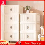 IKEA 3/4/5 Layers Foldable Storage Cabinet Plastic Almari Dapur Almari Baju Murah Cabinet 收纳柜