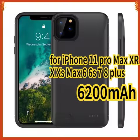 6200mAh Battery Charger Case for iPhone 11 pro Max XR X Xs Max 6 6s 7 8 plus Powerbank Mobile Phone