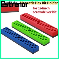 ESTRENAR Magnetic Hex Bit Holder Organizer, Solid Color 43 Holes Screwdriver Bit Storage Organizer, 