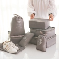 【🚚SG Ready Stock🚚】7/8Pcs Travel Organiser Waterproof Luggage Organiser Bag High-quality Travel Storage Bag Luggage Clothes Organiser