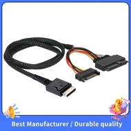 【NEW】Gen 4 Oculink SFF-8611 4I to PCIe SFF-8639 U.2 NVMe with SATA 15P Male Power Server Cable