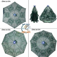 Fishing umbrella cage Bagua net for catching trach, eels, crabs, shrimp prison door 6 8 12 16 doors