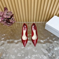 DIOR 2025 Spring Summer New Style Pointed Patent Leather Fashion All-Match High Heels