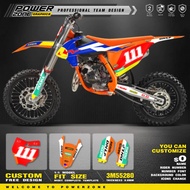 PowerZone Custom Team Graphics Backgrounds Decals For 3M Stickers Kit For KTM SX85 85 2018 2019 2020